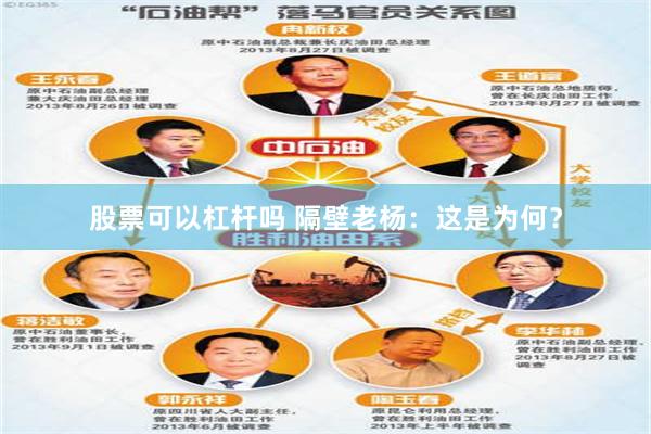 股票可以杠杆吗 隔壁老杨：这是为何？