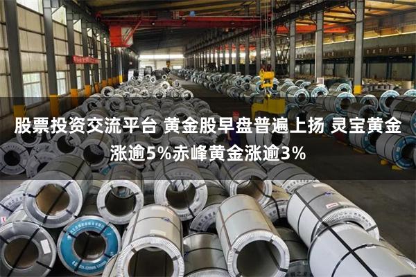 股票投资交流平台 黄金股早盘普遍上扬 灵宝黄金涨逾5%赤峰黄金涨逾3%