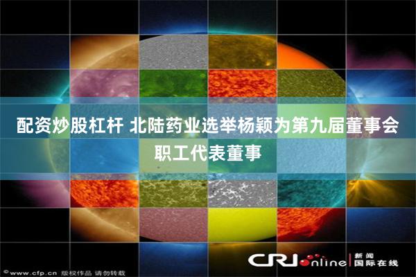 配资炒股杠杆 北陆药业选举杨颖为第九届董事会职工代表董事