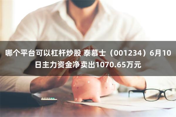 哪个平台可以杠杆炒股 泰慕士（001234）6月10日主力资金净卖出1070.65万元
