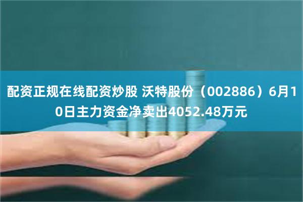 配资正规在线配资炒股 沃特股份（002886）6月10日主力资金净卖出4052.48万元
