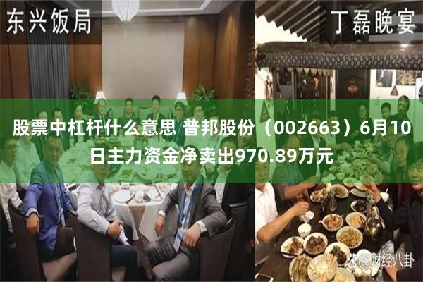 股票中杠杆什么意思 普邦股份（002663）6月10日主力资金净卖出970.89万元
