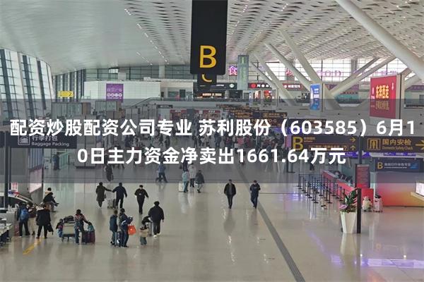 配资炒股配资公司专业 苏利股份（603585）6月10日主力资金净卖出1661.64万元