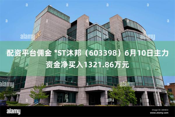 配资平台佣金 *ST沐邦（603398）6月10日主力资金净买入1321.86万元