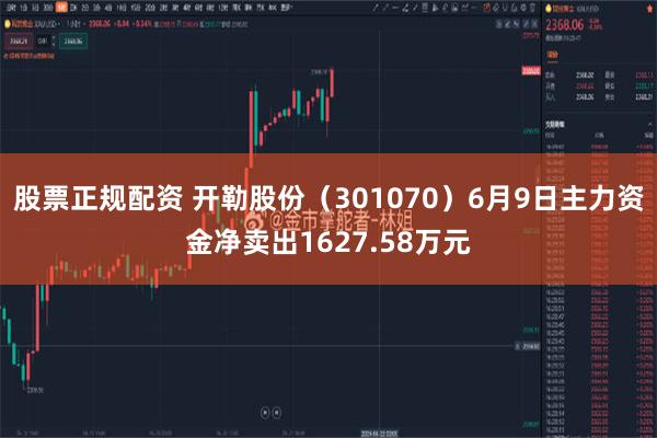 股票正规配资 开勒股份（301070）6月9日主力资金净卖出1627.58万元
