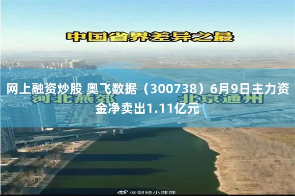网上融资炒股 奥飞数据（300738）6月9日主力资金净卖出1.11亿元