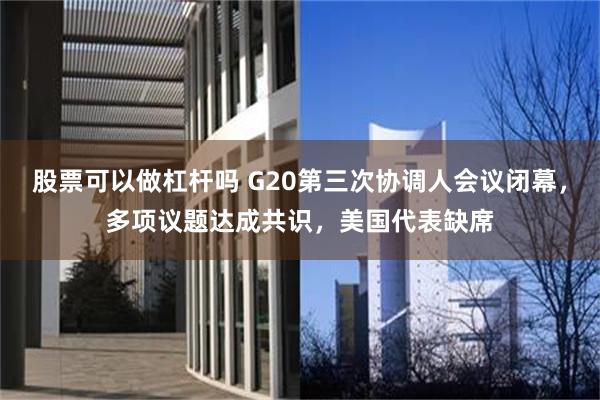 股票可以做杠杆吗 G20第三次协调人会议闭幕，多项议题达成共识，美国代表缺席