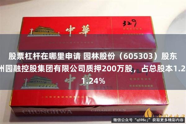 股票杠杆在哪里申请 园林股份（605303）股东杭州园融控股集团有限公司质押200万股，占总股本1.24%