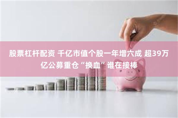 股票杠杆配资 千亿市值个股一年增六成 超39万亿公募重仓“换血”谁在接棒