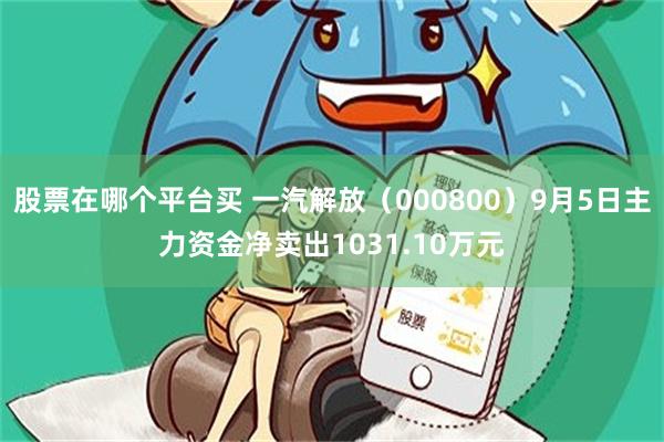 股票在哪个平台买 一汽解放（000800）9月5日主力资金净卖出1031.10万元