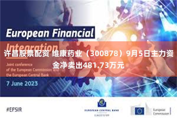 许昌股票配资 维康药业（300878）9月5日主力资金净卖出481.73万元