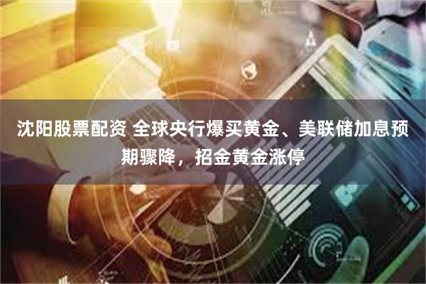 沈阳股票配资 全球央行爆买黄金、美联储加息预期骤降，招金黄金涨停