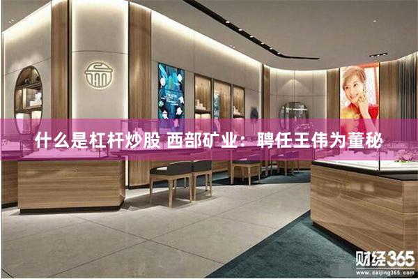 什么是杠杆炒股 西部矿业：聘任王伟为董秘