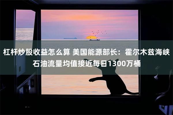 杠杆炒股收益怎么算 美国能源部长：霍尔木兹海峡石油流量均值接近每日1300万桶