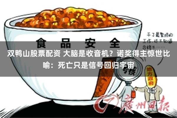双鸭山股票配资 大脑是收音机？诺奖得主惊世比喻：死亡只是信号回归宇宙